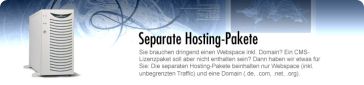 Separate Hostingpakete